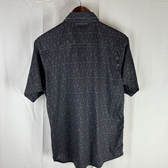 Oklahoma State Cowboys Horn Legend Small Short Sleeve Button Up Shirt Leaves AOP - Picture 11 of 12